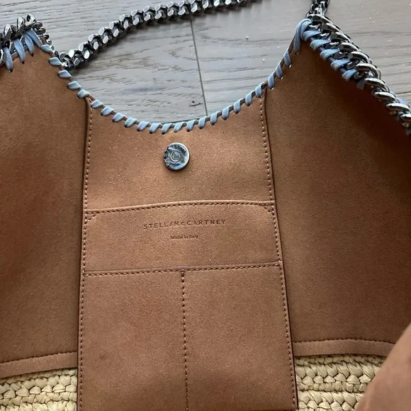 Stella McCartney Falabella Rafia Tote Blue - Picture 7 of 9